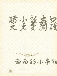 赌小说木口银全文免费阅读笔趣阁