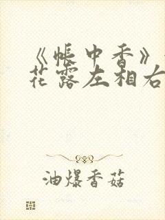 《帐中香》金银花露左相右相