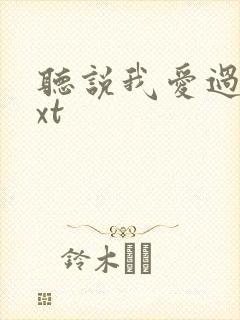 听说我爱过你txt