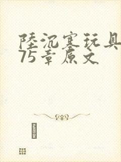 陆沉塞玩具高速75章原文