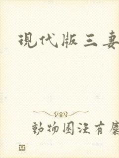 现代版三妻四妾