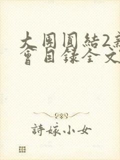 大团圆结2亲情会目录全文阅读视频