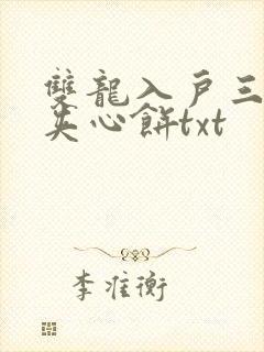 双龙入户三人行夹心饼txt