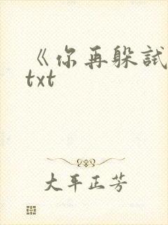 《你再躲试试》txt