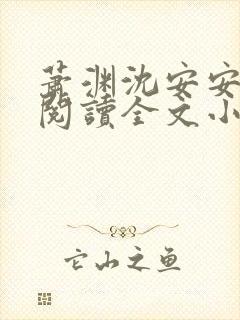 萧渊沈安安免费阅读全文小说