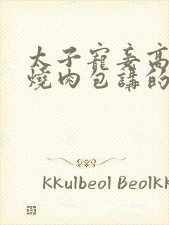 太子宠妾高肉红烧肉包讲的什么