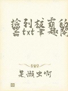 捡到校霸的遥控器txt笔趣阁