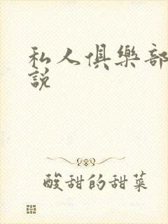 私人俱乐部 小说