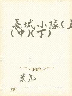 长城小队(上)(中)(下)