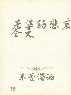 老婆的悲哀小说全文