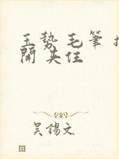 玉势 毛笔 撑开 夹住