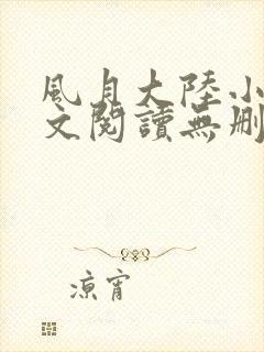 风月大陆小说全文阅读无删减