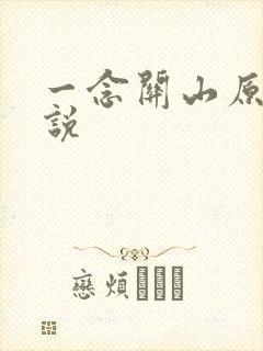 一念关山原著小说