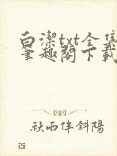 白洁txt全集笔趣阁下载