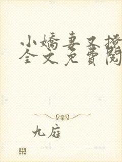 小娇妻又撩又甜全文免费阅读