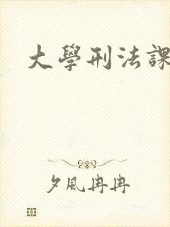 大学刑法课