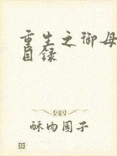 重生之御母双修目录