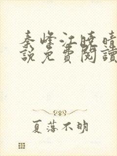 秦峰江晓晴的小说免费阅读