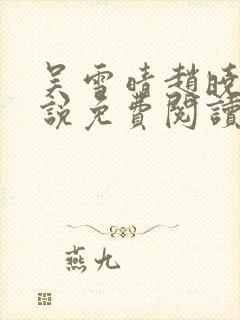 吴雪晴赵晓东小说免费阅读