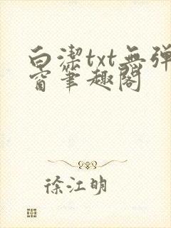 白洁txt无弹窗笔趣阁