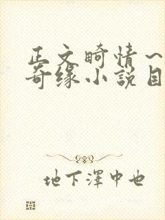 正文畸情～内裤奇缘小说目录