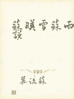 苏映雪苏雨柔小说
