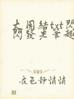 大团结txt闪闪发光笔趣阁