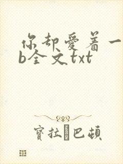你却爱着一个sb全文txt