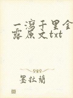 一泻千里金银花露原文txt