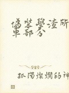 伪装学渣所有开车部分