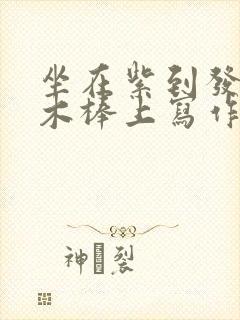 坐在紫到发黑的木棒上写作业