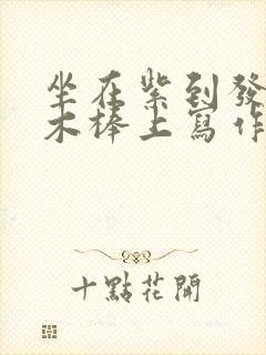 坐在紫到发黑的木棒上写作业