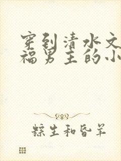 穿到清水文里造福男主的小说