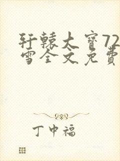 轩辕大宝720雪全文免费阅读