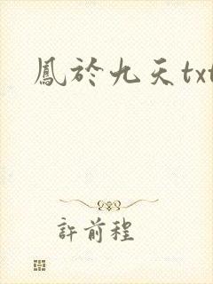 凤于九天txt
