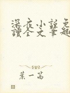 深夜小说免费阅读全文笔趣阁