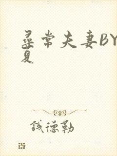 寻常夫妻BY写夏