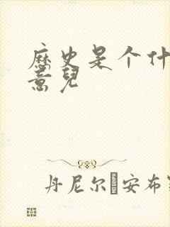 历史是个什么玩意儿