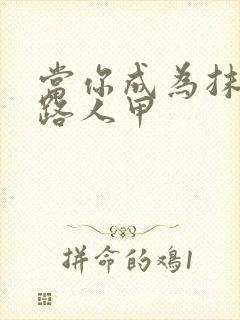 当你成为抹布文路人甲