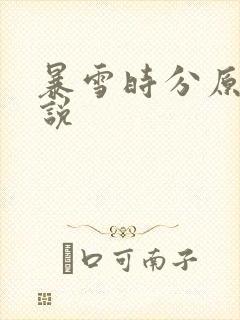 暴雪时分原著小说