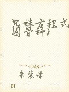 兄妹方程式(校园骨科)