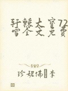 轩辕大宝720雪全文免费阅读