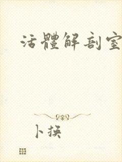 活体解剖室小说