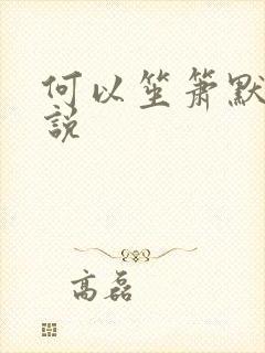 何以笙箫默 小说