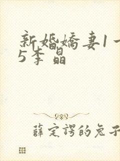 新婚娇妻1一25李晶