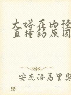 大蟒在内径横冲直撞的原因