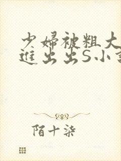 少妇被粗大猛进进出出S小说