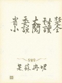 省委大秘楚东恒小说阅读全文