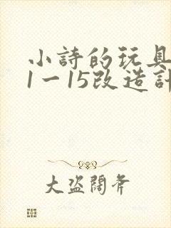 小诗的玩具日记1一15改造计划