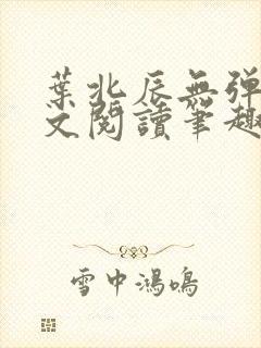 叶北辰无弹窗全文阅读笔趣阁